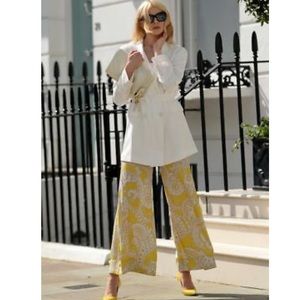 LAST NWT ZARA YELLOW PAISLEY PRINT PALAZZO PANTS